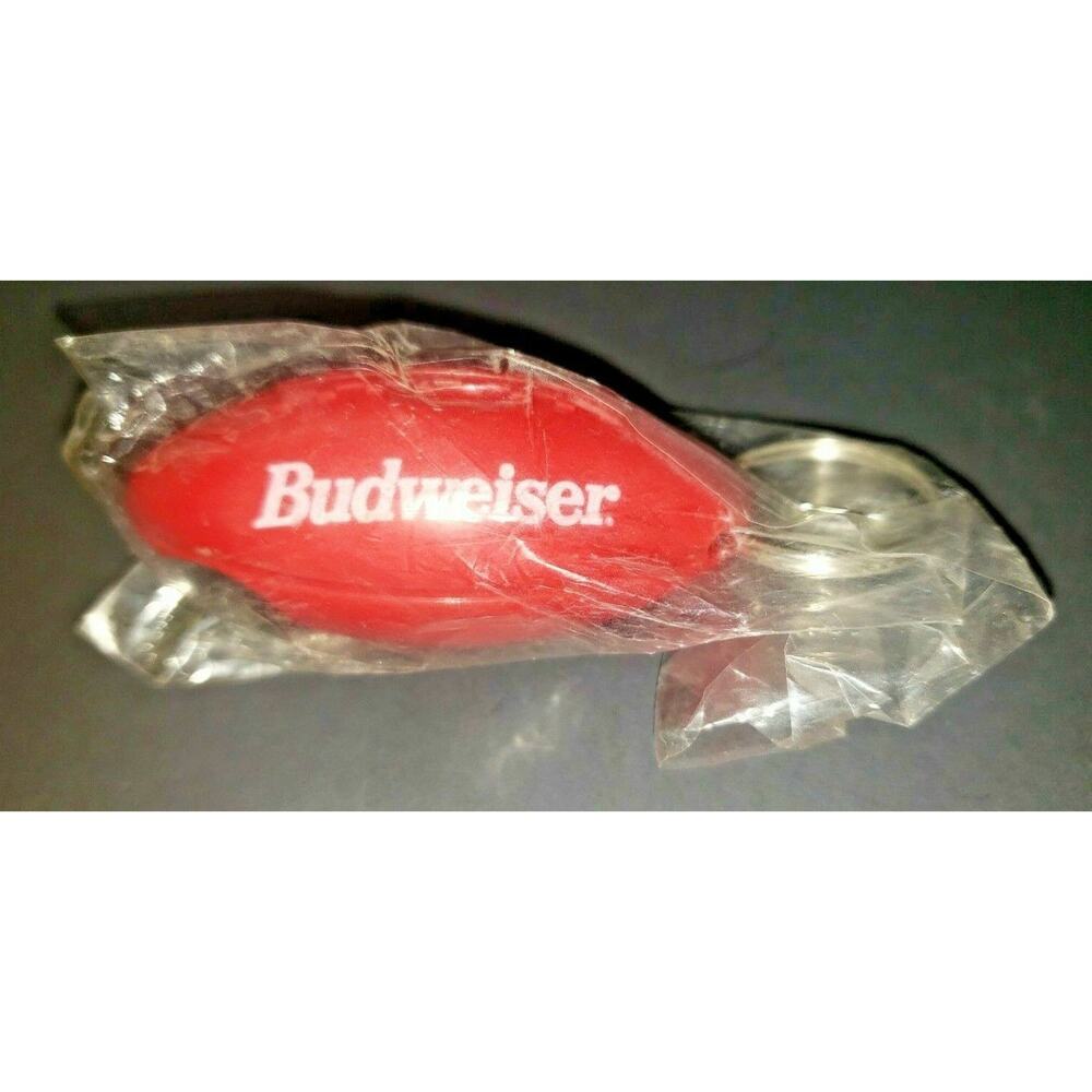 Vintage Budweiser Football Bottle‎ Opener Key Chain NIP T2-2